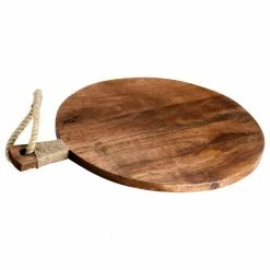 Deals ๐ฅ Round Wooden Cutting Board with Tied Rope by Mascot Hardware ๐