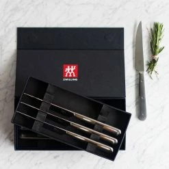 Coupon 🛒 Porterhouse 4.5 in. Stainless Steel Full Tang Steak Knife Set of 8 in. Black Presentation Box by ZWILLING 😉 -Cutlery Sales zwilling steak knives 39129 850 44 1000