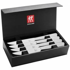 Coupon 🛒 Porterhouse 4.5 in. Stainless Steel Full Tang Steak Knife Set of 8 in. Black Presentation Box by ZWILLING 😉 -Cutlery Sales zwilling steak knives 39129 850 c3 1000